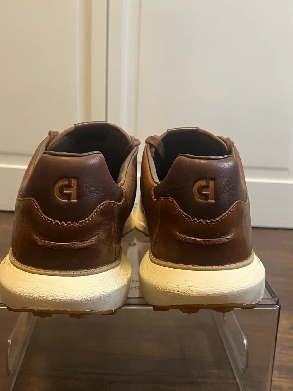 Cole Haan Mens Grand Pro Ashland Laser Perforated Sneakers Size 13 Acorn Brown